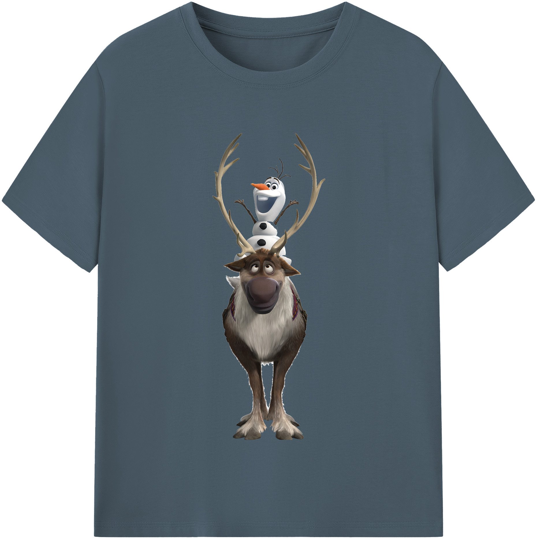 （画像用） アナと雪の女王 アンナ エルサ Frozen Anna Elsa 綿100％半袖Tシャツ（フロントプリント）